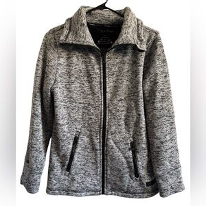 Calvin Klein Heather Gray Performance Full Zip Fleece Pockets Jacket Size Large